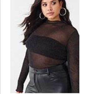 Lettuce Trim Mesh Bodysuit